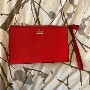 *NWOT* Kate Spade Red Leather Wristlet